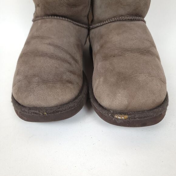 UGG Australia Women’s Classic Tall Boots Brown Suede Sheepskin Winter Size 8W - Picture 5 of 12